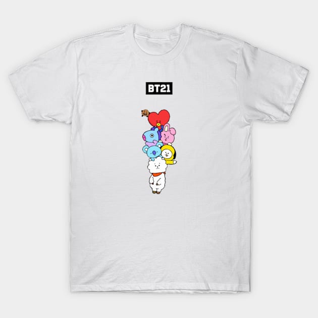 bt21 bts exclusive design 3 T-Shirt by Typography Dose